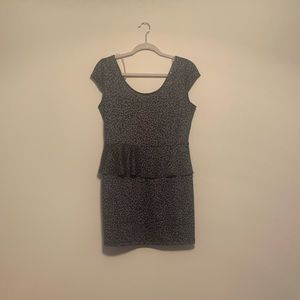 Peplum Leopard Dress